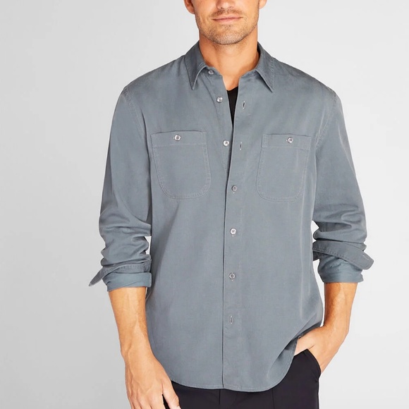 Soft Twill Utility Shirt - Brand New - NEVER WORN - Blue